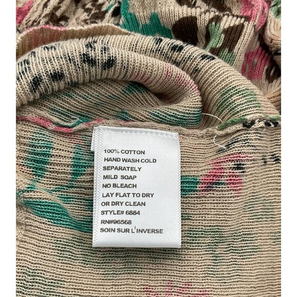 Charlotte Tarantola Long Sleeve Hooded Ribbed Stretch Pointelle Sweater Small - Picture 7 of 8